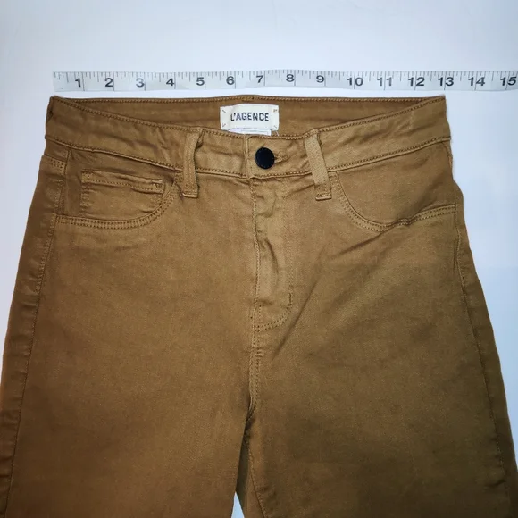 L'AGENCE Margot High Rise Ankle Skinny Stretch Cotton Ankle Jeans - Picture 9 of 14